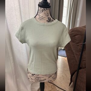 ASOS Light Green Short Sleeve Ribbed Baby Tee